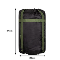 Sac de couchage compact unisexe 4 saisons, imperméable et chaud, léger, vert, carré, camping, voyage en plein air, polyester