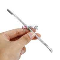 Pousse-ongles professionnels de qualité supérieure en acier inoxydable argenté, personnalisables avec logo, couleurs variées, pour nez, visage, corps, pieds, étanches