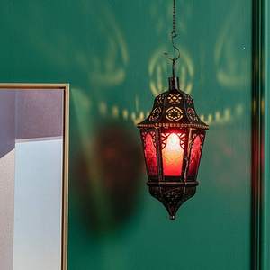 Lanterne suspendue décorative vintage de style marocain faite à la main nouveau pot de bougeoir pour la maison décor de noël extérieur fait à la main autre - Product Image 4