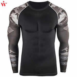 Sports personnalisés Fitness Rash Guard Nouveau design Chemise à manches longues et col rond avec protection - Product Image 2