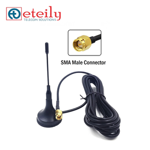 Antena magnética ETEILY GSM 3dBi con cable RG174 + conector macho SMA hecho en India - Product Image 1
