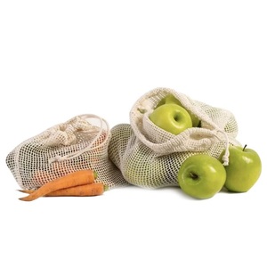 Bolsa de compras de muselina de algodón 100% ecológica con logotipo personalizado, cordón reutilizable Natural, elegante y sostenible de alta calidad - Product Image 3