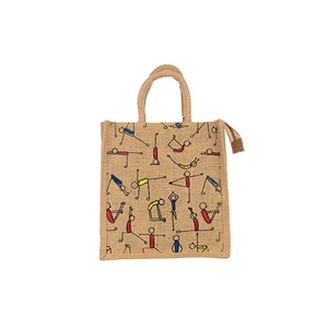 Best Quality Handmade Jute Bag Decorative Multipurpose <b>Lunch</b> Bag with Zip Trending Design by Indian Supplier for Promotions - Product Image 3