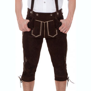 Nouveautés Shorts Lederhosen bavarois pour hommes, bretelles, shorts solides de haute qualité, coupe-vent, shorts en cuir de couleur personnalisée - Product Image 1