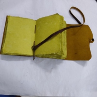 B4 Vintage en cuir véritable Journal fait à la main blanc Deckle bord papier PU couverture avec Antique serrure à clé marron cahier journal pour cadeau