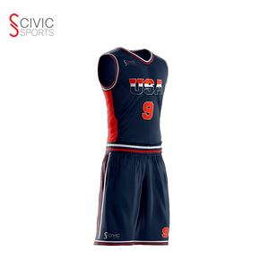 Nouveaux vêtements de sport design en gros logo personnalisé maillot d'uniforme de basket-ball de haute qualité pour hommes de l'équipe américaine - Product Image 2