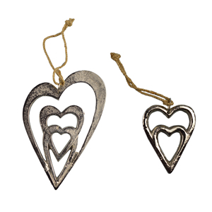 Adorno de Metal de diseño decorativo para el hogar, adorno en forma de corazón con Metal de aluminio de calidad estándar, diseño de decoración para sala de estar - Product Image 6