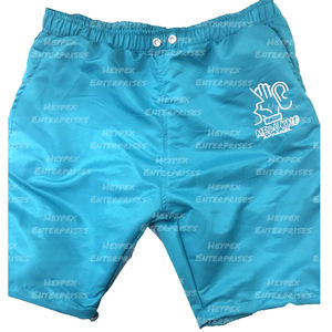 Pantalones cortos informales de verano para hombre en rojo, diseño personalizado con patrón sólido, cierre de cordón de poliéster/nailon, respetuosos con el medio ambiente - Product Image 6