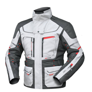 Blouson en Textile pour moto, imprimé personnalisé, noir et Orange, pour hommes, résistant aux déchirures, à faire soi-même - Product Image 3
