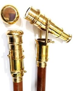 Bastón de Madera Plegable con Mango Telescópico de Latón - Product Image 6