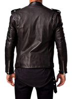 Veste en cuir de vache véritable pour homme, hiver, logo personnalisé sur le devant, imperméable, respirante, veste de moto