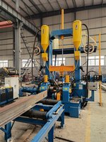 Machine d'assemblage, de soudage et de redressage de poutres en H, ligne de production 3 en 1 de poutres en H, ligne de production de soudage de poutres en H