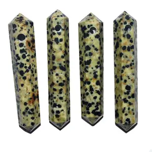 Dalmatian Jasper Double Point Focal Pendants | crystal gemstone pendant jewelry supplier