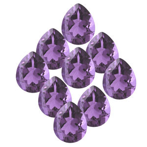 Bonne Qualité Réel Naturel Violet Améthyste Février Pierre De Naissance 14.5X9 MM Poire Forme Gemme À Facettes Lâche Pierre Fabrication De Bijoux - Product Image 1
