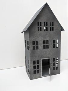 Casas de pueblo galvanizado, decoración de Navidad - Product Image 2