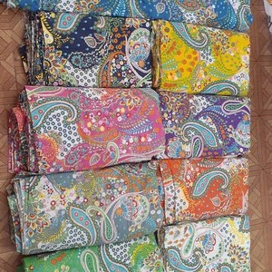 Tela de algodón hecha a mano para vestido, tejido indio impreso a mano, Material sin procesar, venta al por mayor - Product Image 1