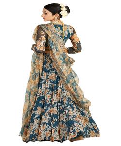Diseñador Georgette bordado espejo trabajo lehenga choli con dupatta novia desgaste precio al por mayor mercado étnico Surat lehenga choli - Product Image 6