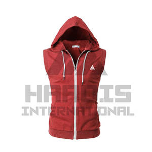 Custom Sweatshirt <b>Sleeveless</b> Gym Hoodies Wholesale <b>Men</b> <b>Sleeveless</b> Workout <b>Hoodie</b> Fitness Wear <b>Sleeveless</b> Hoodies - Product Image 1
