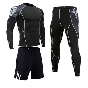 Vêtements de sport d'été en deux pièces personnalisés ensembles de gymnastique en nylon/polyester spandex à séchage rapide fermeture élastique à la taille haute leggings de yoga imprimer - Product Image 6