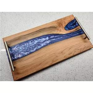 Tabla de resina y madera para picar queso europeo, 14X8 pulgadas, superventas - Product Image 3