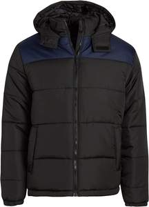 Chaqueta acolchada de invierno fina personalizada para hombre, Abrigo acolchado largo con capucha, tela de punto desmontable, estampado decorativo, bombardero con cremallera - Product Image 5