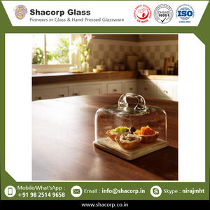 Handmade <b>Glass</b> Dome <b>Cloche</b> Customized Size <b>Glass</b> Cover With Wooden Base at Low Price - Product Image 5