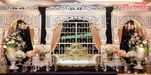 การตกแต่งเวทีงานแต่งงานแบบอาหรับสุดหรู  พร้อมธีมอะลาดิน  สำหรับงานวัลิมาของชาวมุสลิม  งานตกแต่งเวทีวัลิมาที่โดดเด่นจากสหรัฐอเมริกา - Product Image 3