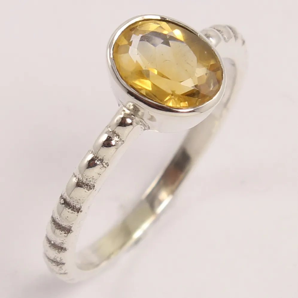 Anel citrino amarelo para mulheres, corte oval, joia artesanal 925, anel de prata esterlina, joia para declaração, presente único de noivado