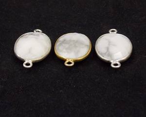 Ovale Forme Jaspe Gemme Résultats Plaqué Or Double Bail Facettes Lunette Connecteur Fabrication de Bijoux À La Main Charme En Laiton MM - Product Image 2