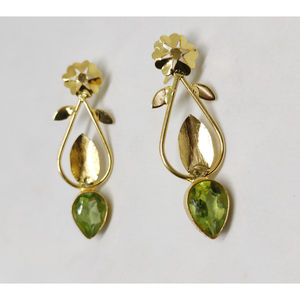 Boucles d'oreilles en laiton brillant plaqué or pour filles et femmes, tendance, fait à la main, nouveau design dernier cri - Product Image 1