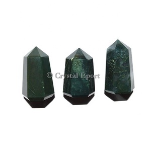 จุดธรรมชาติมอสอาเกต: จุดคริสตัลเพื่อการบำบัดส่งออก - Product Image 1