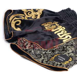100% poliéster satén Muay Thai Shorts Muay Thai Boxing Shorts - Product Image 2