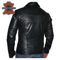 Veste en cuir pour hommes printemps automne mince veste en cuir véritable court mode hommes Long manteau manteau en cuir pour hommes