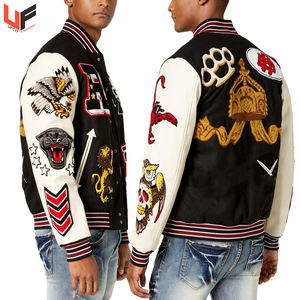 Veste universitaire Letterman unisexe en chenille avec patchs d'hiver en polyester thermique pour hommes, design inspiré du baseball universitaire - Product Image 4