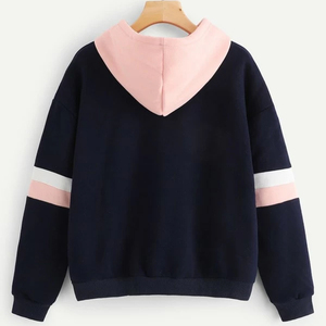 Sweat à capuche unisexe avec panneau contrasté et cordon de serrage, fabricant OEM de haute qualité, sweat en molleton de coton pour hommes, logo personnalisé, sweat de sport uni pour la salle de sport - Product Image 5