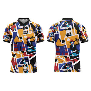 Polo de golf pour homme en microfibre à séchage rapide, nouvelle conception, fabrication sur mesure, vente en gros, OEM, sublimé - Product Image 6