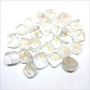 Ensemble de runes en quartz clair, pierres de divination en cristal naturel, vente en gros, approvisionnement en vrac - Product Image 2