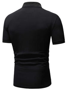 Polo de Golf de Color sólido para hombre, Camiseta de algodón piqué con botones, Camisetas estampadas con pantalla de seda, alta calidad, venta al por mayor - Product Image 2