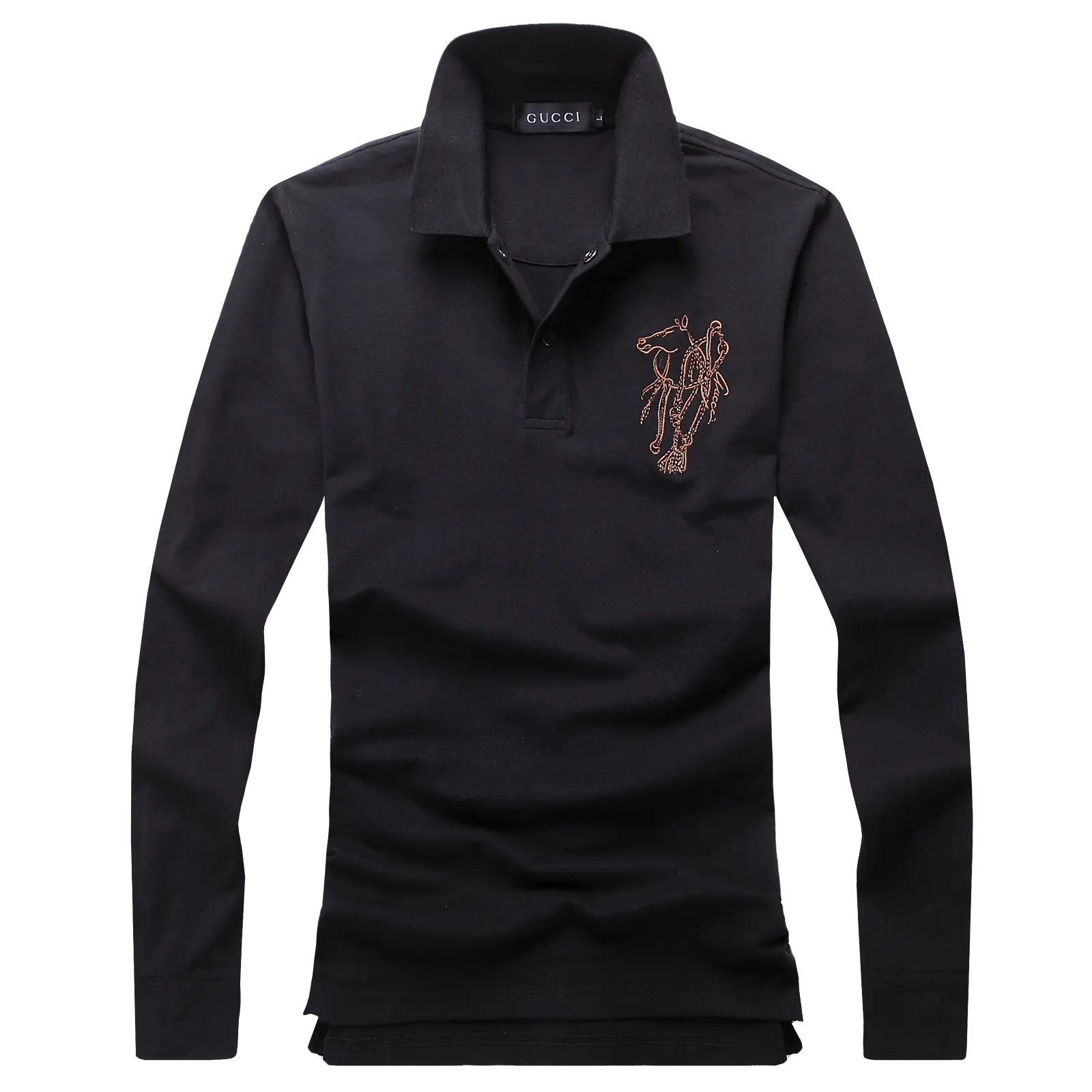 Offre Spéciale Pleine Manches Longues Col 100% À carreaux En Coton épais T-shirt à la mode Élégant Varsity Veste Sweat Hommes Polo T-shirt