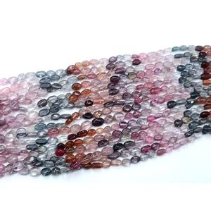 Perles à spinelles naturelles lisses, longueur d'environ 16 pouces, différentes tailles de 6x9mm à 8x11mm, 1 pièce - Product Image 3