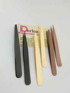 แหนบคิ้วสแตนเลสพลาสม่าสีดำโรสโกลด์แบบมืออาชีพแหนบคิ้วตามธรรมชาติแหนบปลายแหลมแหลมแบบส่วนตัว - Product Image 6