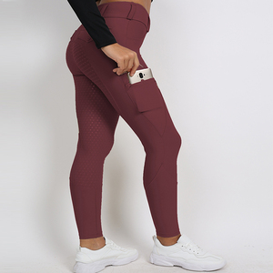 <span class=keywords><strong>Pantalon</strong></span> d'équitation professionnel bordeaux à séchage rapide pour femme, Jodhpurs d'équitation, Vêtements d'équitation avec grip pour la course, Vente en gros - Product Image 4