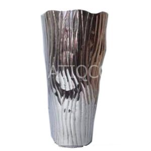 Vase à fleurs en métal fonte d'aluminium design scandinave poli miroir | Vase à fleurs de haute qualité pour décoration intérieure chic - Product Image 2