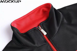 Chándal de Fútbol Ligero Personalizado con Cierre de 1/4, Conjunto de Entrenamiento OEM, Chándales de Fútbol al por Mayor para Hombre, Color Sólido - Product Image 5