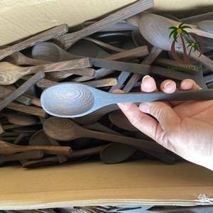 ชุดช้อนส้อมพกพาไม้มะเกลือธรรมชาติเป็นมิตรกับสิ่งแวดล้อมช้อนมะพร้าวออร์แกนิกมีดส้อมมีดสำหรับตั้งแคมป์ส่งตรงจากเวียดนาม - Product Image 2