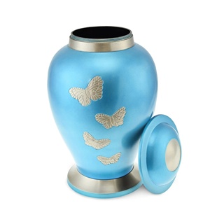 Urna de cremación para adultos de Metal sólido de estilo americano de lujo hecha a mano en forma de cúpula contenedor de cenizas conmemorativas Venta caliente - Product Image 5