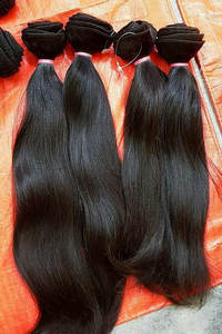 Paquete de Cabello Indio Liso Virgen Remy Negro Natural de 10-34cm de Longitud con Doble Trama a Máquina - Product Image 2