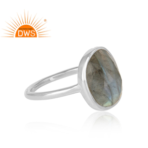 Natural Fire Labradorite Gemstone <b>Ring</b> Womens Jewelry Wholesale Manufacturer Supplier Classic Collection - Product Image 3