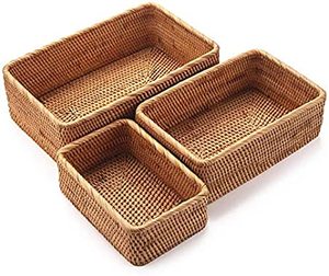 Bastón de alta calidad respetuoso con el medio ambiente de mejor diseño para viajar fuera de tejer cesta de picnic de comida de ratán - Product Image 5