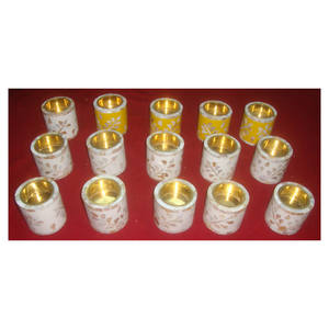 Candelabro decorativo con incrustación de hueso de perla, soporte de vela decorativo, última producción a granel - Product Image 1